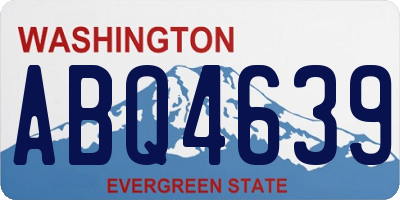 WA license plate ABQ4639