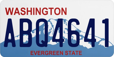 WA license plate ABQ4641