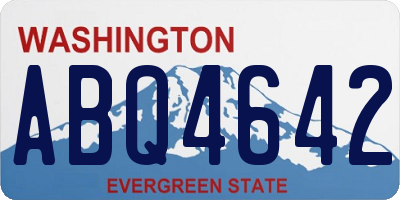 WA license plate ABQ4642