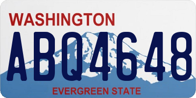 WA license plate ABQ4648