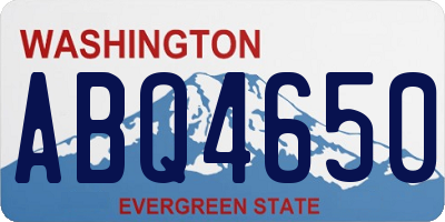 WA license plate ABQ4650
