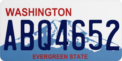 WA license plate ABQ4652
