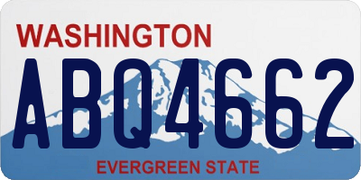 WA license plate ABQ4662
