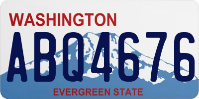 WA license plate ABQ4676