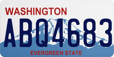 WA license plate ABQ4683