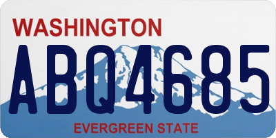 WA license plate ABQ4685