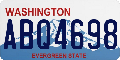 WA license plate ABQ4698