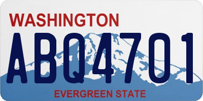 WA license plate ABQ4701