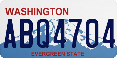 WA license plate ABQ4704