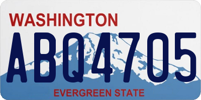WA license plate ABQ4705