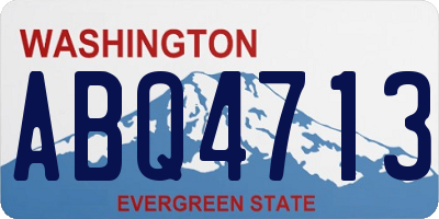 WA license plate ABQ4713