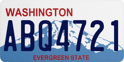 WA license plate ABQ4721