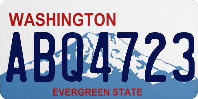 WA license plate ABQ4723