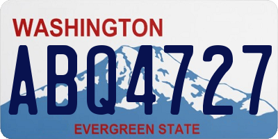 WA license plate ABQ4727
