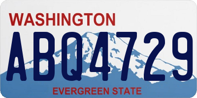WA license plate ABQ4729