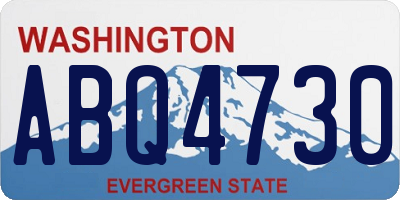 WA license plate ABQ4730