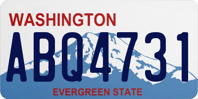 WA license plate ABQ4731