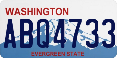 WA license plate ABQ4733
