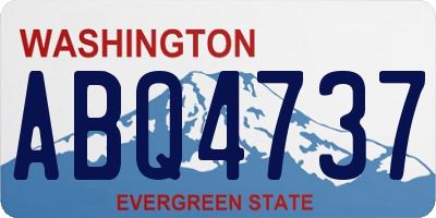 WA license plate ABQ4737
