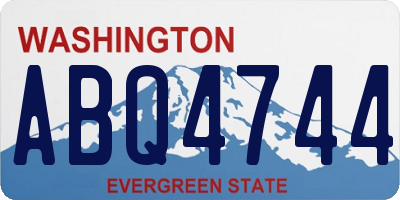 WA license plate ABQ4744