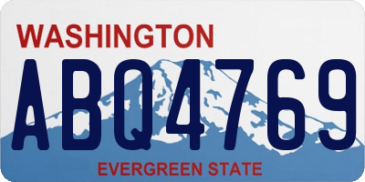 WA license plate ABQ4769