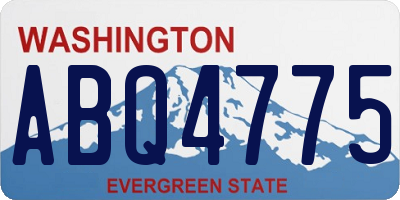 WA license plate ABQ4775
