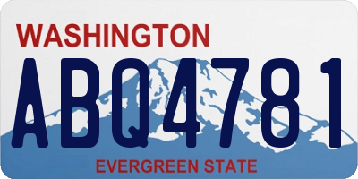 WA license plate ABQ4781