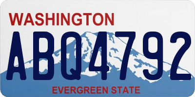 WA license plate ABQ4792