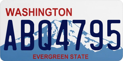 WA license plate ABQ4795