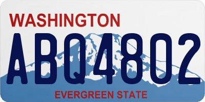 WA license plate ABQ4802