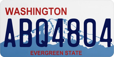 WA license plate ABQ4804
