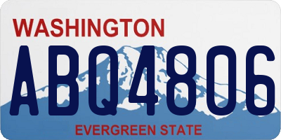 WA license plate ABQ4806