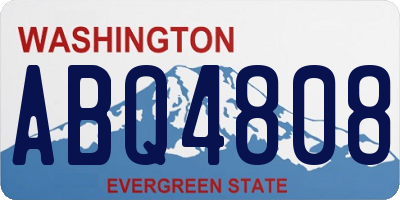 WA license plate ABQ4808