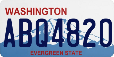 WA license plate ABQ4820