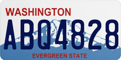 WA license plate ABQ4828