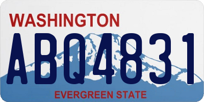 WA license plate ABQ4831