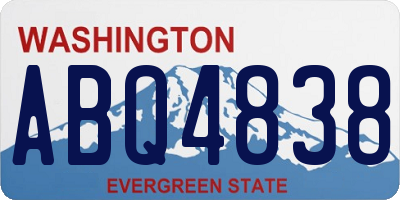 WA license plate ABQ4838