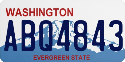 WA license plate ABQ4843