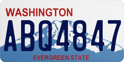 WA license plate ABQ4847