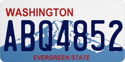 WA license plate ABQ4852