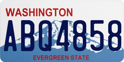 WA license plate ABQ4858