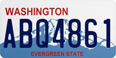 WA license plate ABQ4861