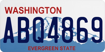 WA license plate ABQ4869