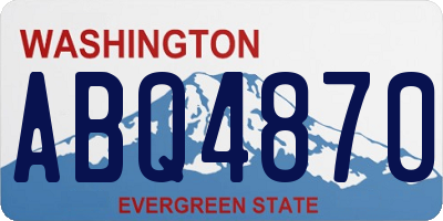 WA license plate ABQ4870