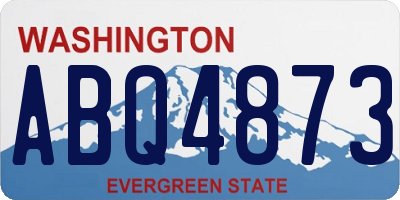 WA license plate ABQ4873