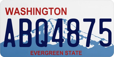 WA license plate ABQ4875