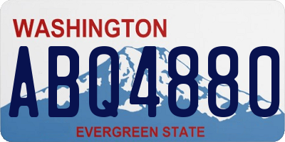 WA license plate ABQ4880