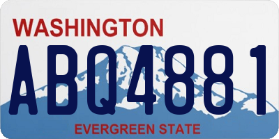 WA license plate ABQ4881