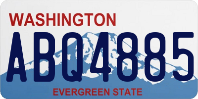 WA license plate ABQ4885