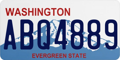 WA license plate ABQ4889
